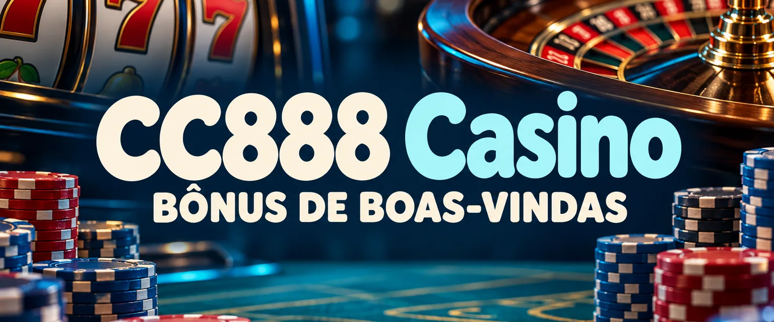 Banner do CC888 Casino com o bônus de 100% até R$ 1.000 e 150 rodadas grátis